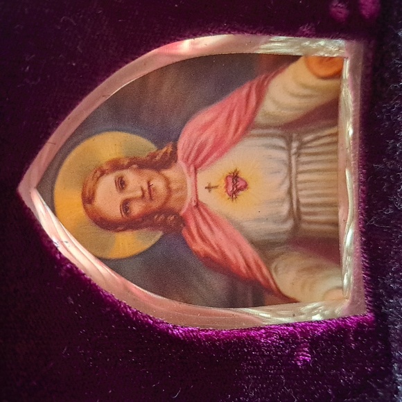 Vintage 1950s  Sterling Rosary and Celluloid Rosary Box - Picture 4 of 8